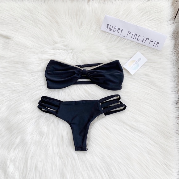 Mandalynn Other - Mandalynn Black Bandeau Strappy Bikini